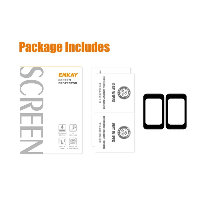 ENKAY HAT PRINCE 2 Unidades / Conjunto Protetor de Tela Anti-impressão Digital Cobertura Total Borda Curva Suave PC + PMMA HD Transparente para Fitbit Charge 6 / 5 
