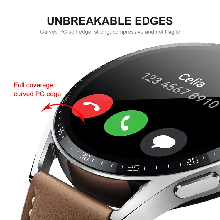 ENKAY HAT PRINCE 3D Curved Full Screen Soft PC Edge + PMMA Scratch Resistant HD Clear Screen Protector per Huawei Watch GT 3 46mm
