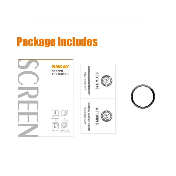 ENKAY HAT PRINCE 3D Curved Full Screen Soft PC Edge + PMMA Scratch Resistant HD Clear Screen Protector per Huawei Watch GT 3 46mm