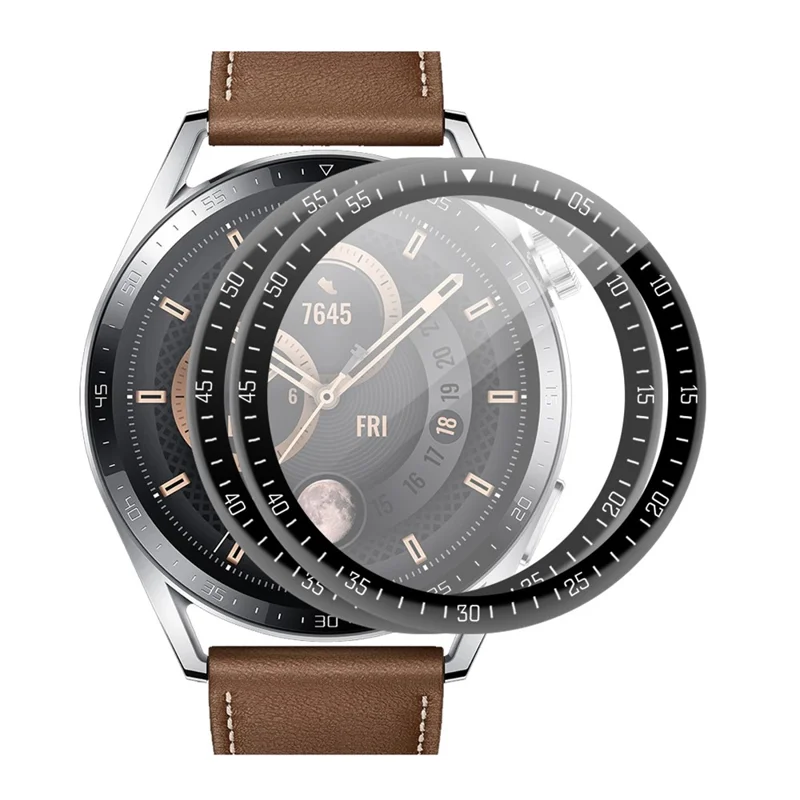 ENKAY HAT PRINCE 2Pcs/Set Full Coverage 3D Curved Soft PC Edge + PMMA HD Clarity Screen Protector Film for Huawei Watch GT 3 46mm