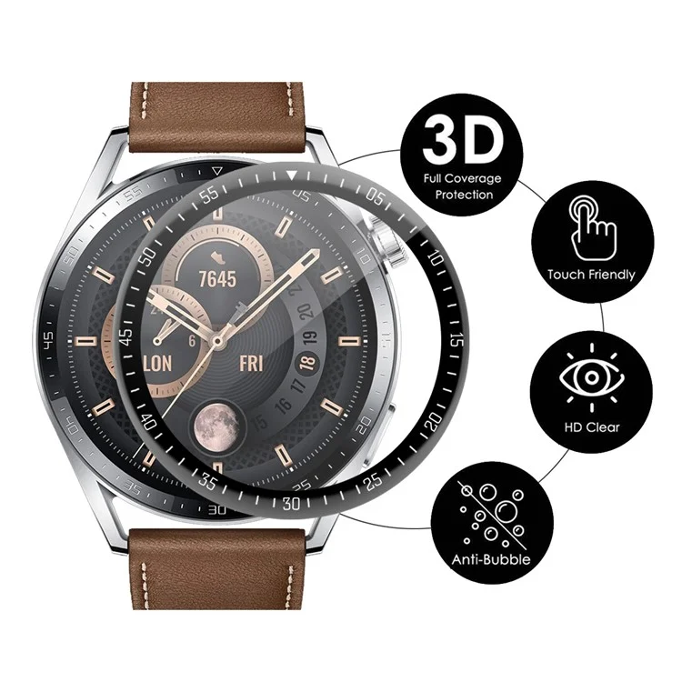 Enkay Hat Prince 5pcs/set Полноэкранный Гибкий Кромке пк + PMMA HD Clear 3D -изогнутая Пленка Для Huawei Watch GT 3 46mm