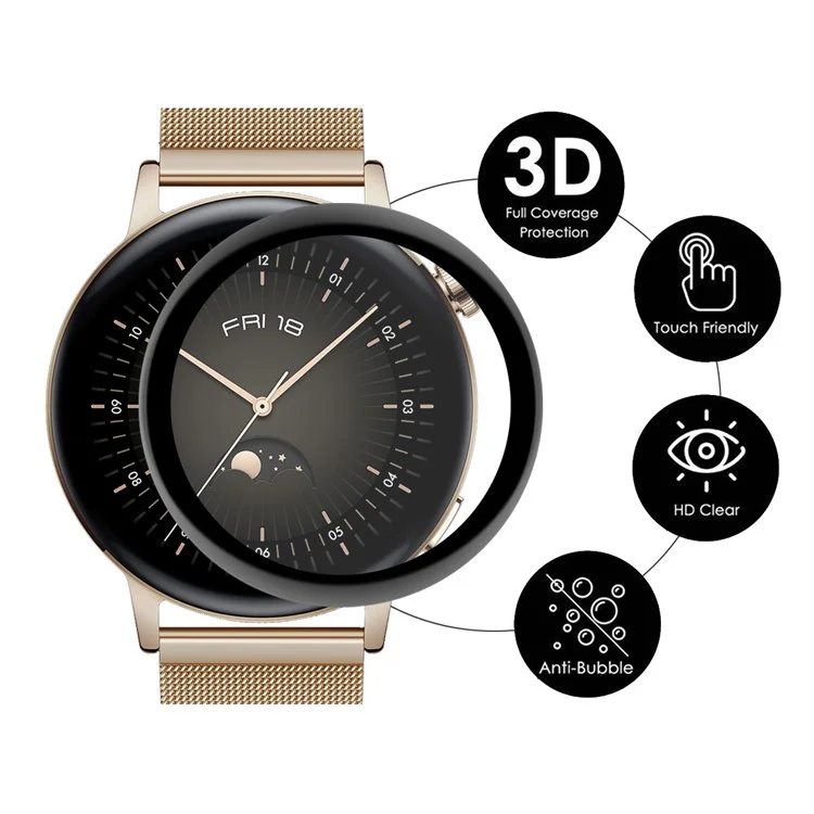 ENKAY HAT PRINCE 3D Curved Full Screen Soft PC Edge + PMMA HD Protector Film para Huawei Watch GT 3 42mm