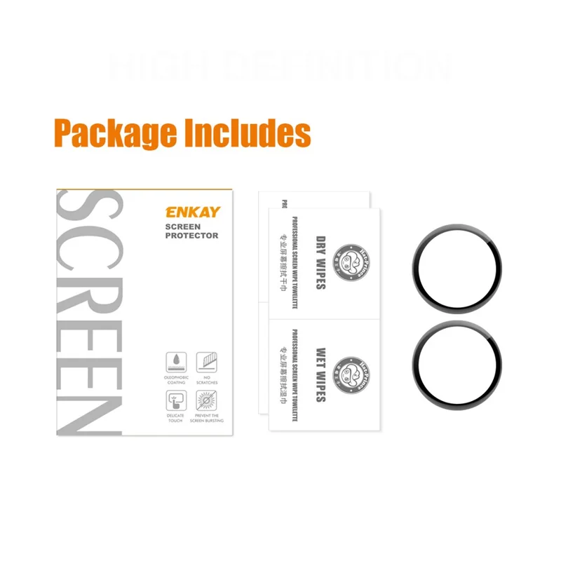 ENKAY HAT PRINCE 2Pcs/Set 3D Curved Full Coverage Soft PC Edge + PMMA HD Clear Screen Protector for Huawei Watch GT 3 42mm