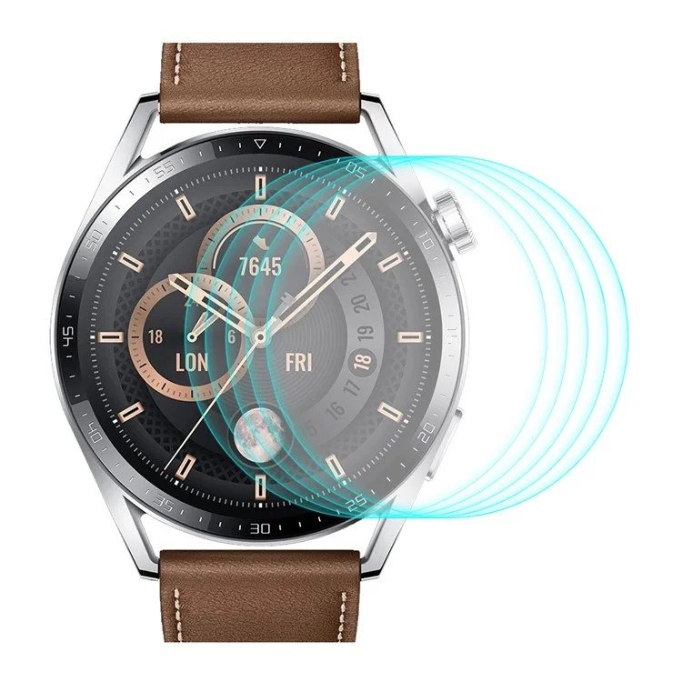ENKAY HAT PRINCE 5pcs/pacchetto 2,5d Arc Bedgi 9 Durne HD Toccatura Sensibile HD Protettore a Schermo di Vetro Temperato Per Huawei Watch GT 3 46mm