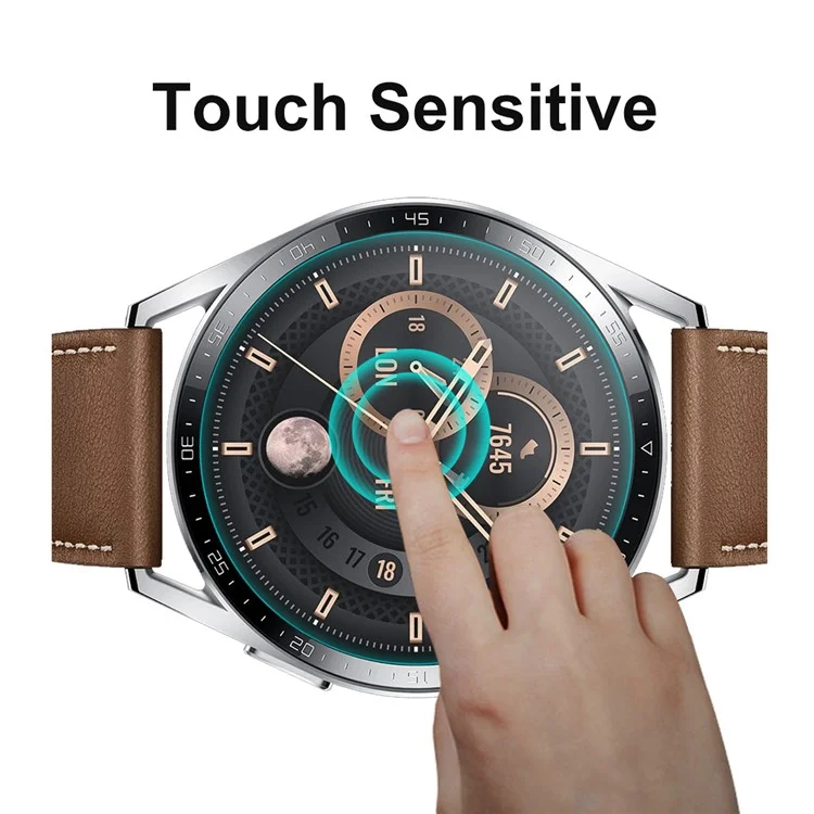 ENKAY HAT PRINCE 5pcs/pacchetto 2,5d Arc Bedgi 9 Durne HD Toccatura Sensibile HD Protettore a Schermo di Vetro Temperato Per Huawei Watch GT 3 46mm