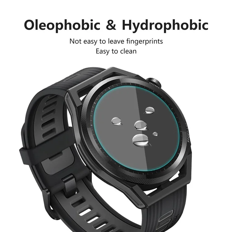 ENKAY PRÍNCIPE DO CHAPÉU 2.15D Borda Curva 9H Dureza Antirrisco 0,2 mm Filme de Vidro Temperado HD para Huawei Watch GT Runner 46mm 