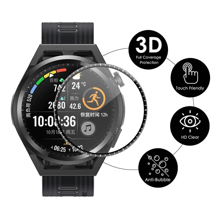Enkay Hat Prince Tela Cheia 3D Curved Soft PC Edge + PMMA HD Protetor Film Para Huawei Watch GT Runner 46mm