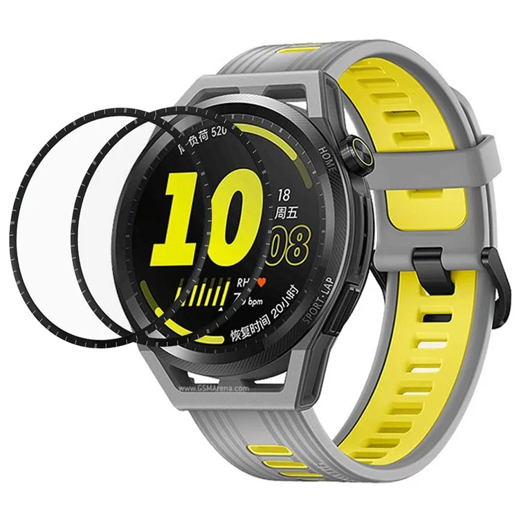 2pcs/pacote Durável HD 3D Curvido Anti-arranhão Filme de Protetor de Tela PMMA Flexível Para Huawei Watch GT Runner