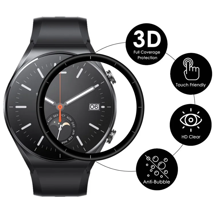 Enkay Hat Prince Pour Xiaomi Watch S1 Smoot Touch Full Screen 3D Curbe Soft PC Edge + PMMA HD Protector Film