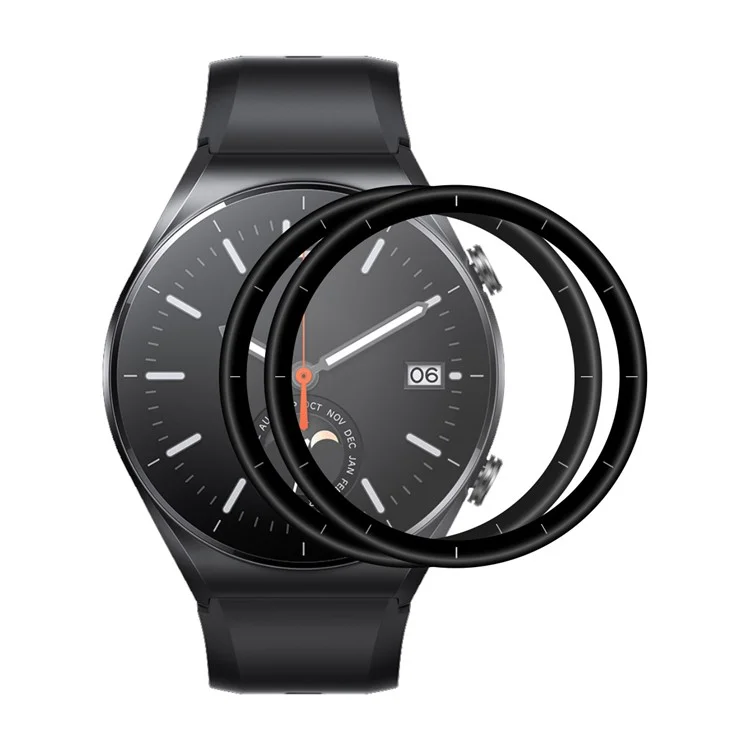 Enkay Hat Prince 2pcs/set Screen Protector Для Xiaomi Watch S1, Трехмерное Изогнутое Мягкое Кромке PC + PMMA Полное Покрытие Antipratch Ultra Clear