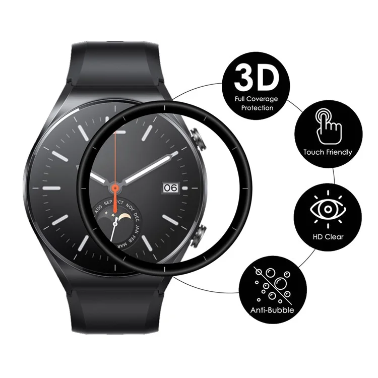 Enkay Hat Prince 2pcs/set Screen Protector Для Xiaomi Watch S1, Трехмерное Изогнутое Мягкое Кромке PC + PMMA Полное Покрытие Antipratch Ultra Clear