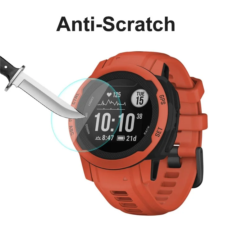 ENKAY HAT PRINCE Conjunto de 2 Unidades para Garmin Instinct 2 Filme Protetor de Tela de Vidro Temperado HD 0,2 mm 9H de Alta Alumina-Silício Anti-Arranhões