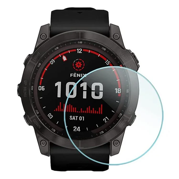 Para Garmin Fenix 7X 0.3mm Arc Edge Explosion-proof Tempered Glass Watch Screen Protector Film