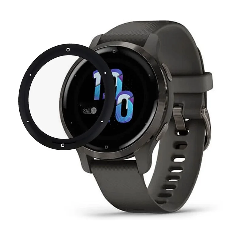 Pour Garmin Venu 2S Protecteur d'écran Bord noir Doux Film d'écran PMMA Smartwatch