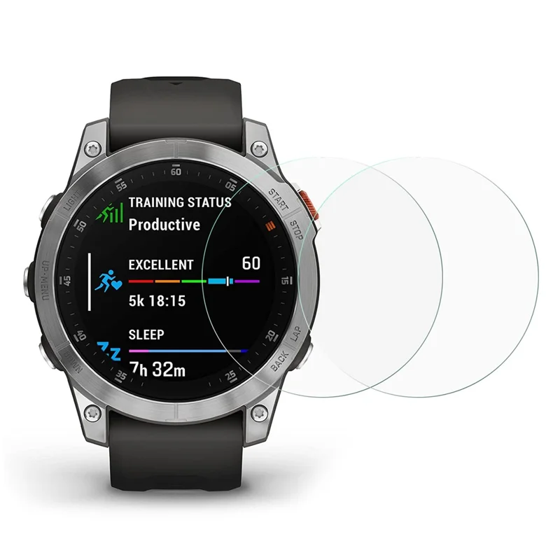 For Garmin Epix Gen2 / Epix 2PCS Watch Screen Film Smooth Arc Edge Dustproof Tempered Glass Screen Protector