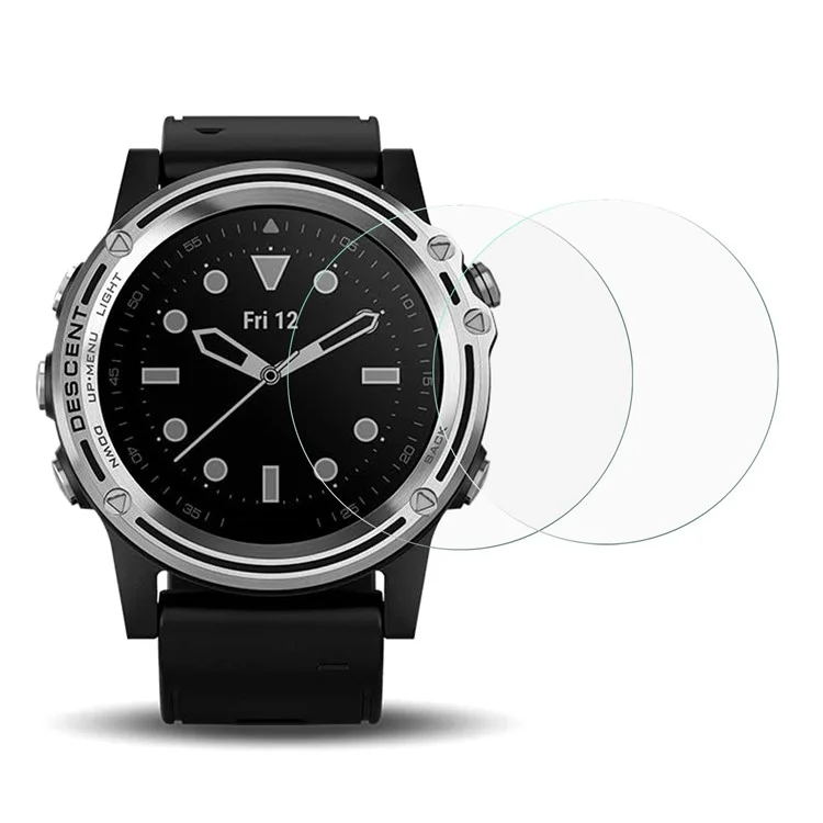 2Pcs/Set for Garmin Mk1 Smart Watch Screen Film Arc Edge Anti-stains HD Clear Tempered Glass Protectors