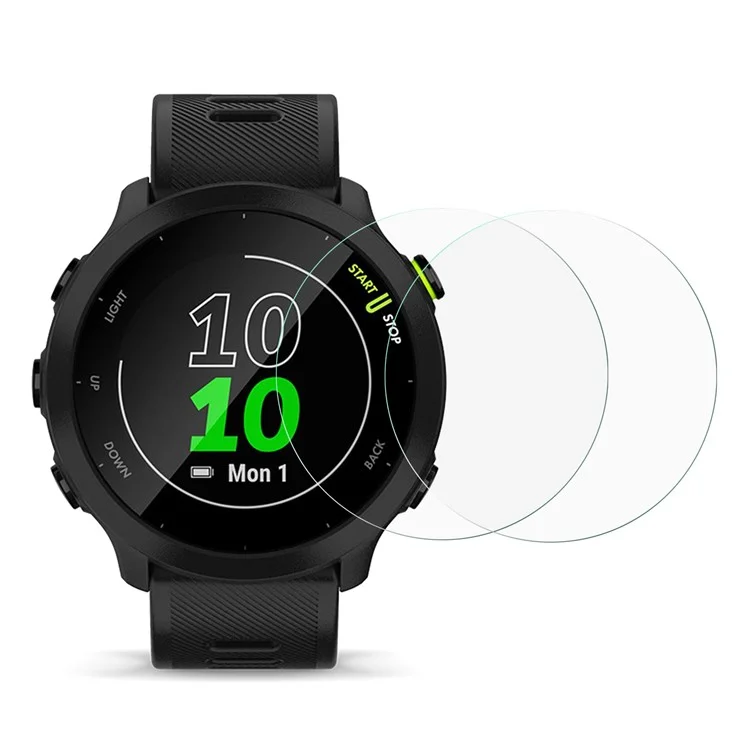 2 Teile / Set Für Garmin Forerunner 158 Anti-Explosion HD Clear Smart Watch Screen Protectors Bogen Rand Gehärtetes Glasfilm