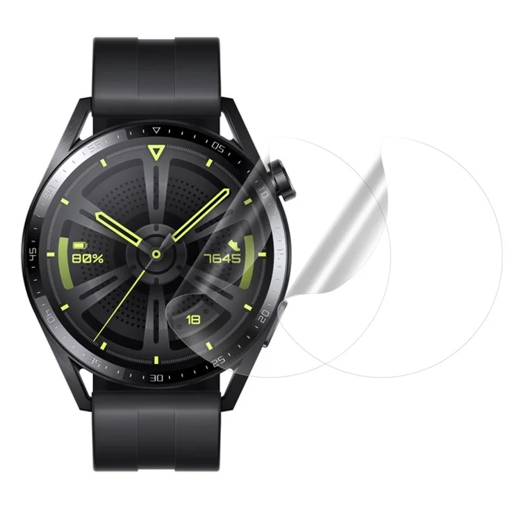 2 шт. Защитная пленка для часов Huawei Watch GT3 46мм, мягкая TPU, прозрачная защитная пленка
