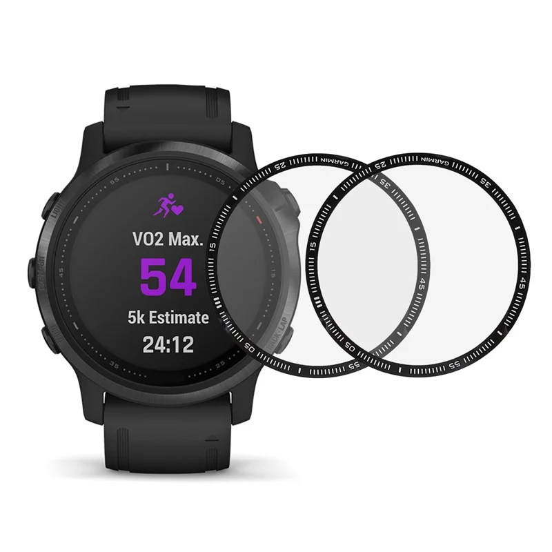 2Pcs/Set Protecteur d'écran pour Garmin Fenix 6, Film PMMA 3D incurvé anti-rayures ultra flexible HD