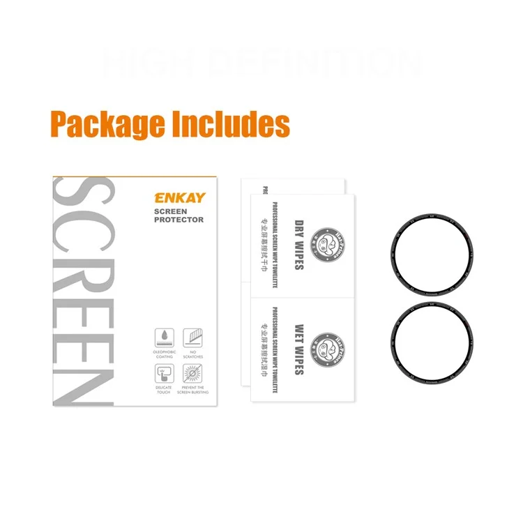 ENKAY HAT PRINCE 2Pcs/Pack Screen Protector для Garmin Fenix 7X, ультратонкий противоударный 3D-изогнутый защитный экран из мягкого ПК + полное покрытие экрана кристально-прозрачной пленкой PMMA