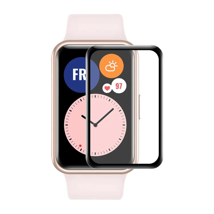 ENKAY CAPPELLO PRINCIPE 3D Protezione per schermo curva completa per Huawei Watch Fit Mini, Pellicola protettiva per schermo PMMA con bordo in PC e scala