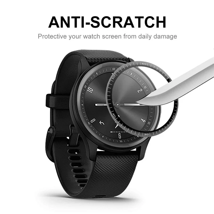 ENKAY HAT PRINCE Screen Protector for GarminMove Sport, Full Coverage 3D Curved PMMA Screen Protector Film PC Edging with Scale