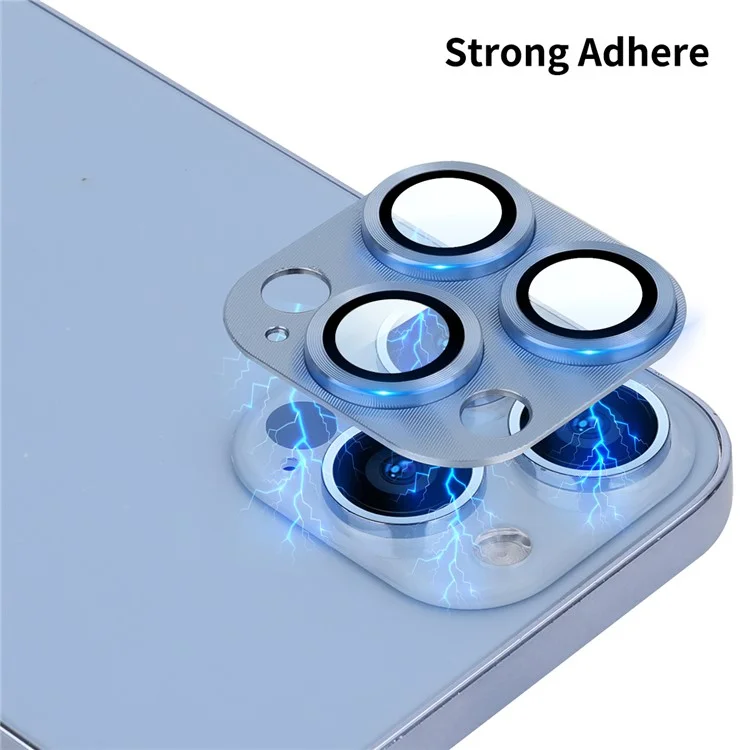 Enkay Hat Prince Camera Lens Protector Pour Iphone 13 Pro / 13 Pro Max, Alliage en Aluminium à Haute Transparence + Protecteur D'écran de Couverture de Caméra en Verre Trempé - Bleu