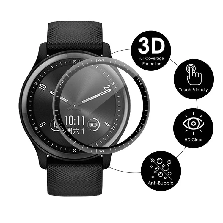 Enkay Hat Prince 2pcs / Pack Watch Screen Protector For Garminmove Sport, Sensitive Touch Full Cover 3D Curbe Soft PC Edge + PMMA Ultra HD Clear Film