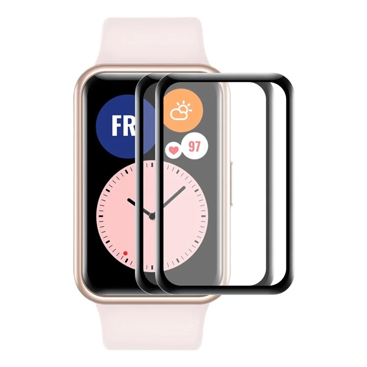 Enkay Hat Prince 2pcs/set Watch Screen Protector Для Huawei Watch Fit, Полное Покрытие HD Clarity Custerful Forpt PC Edge + PMMA Film Guard