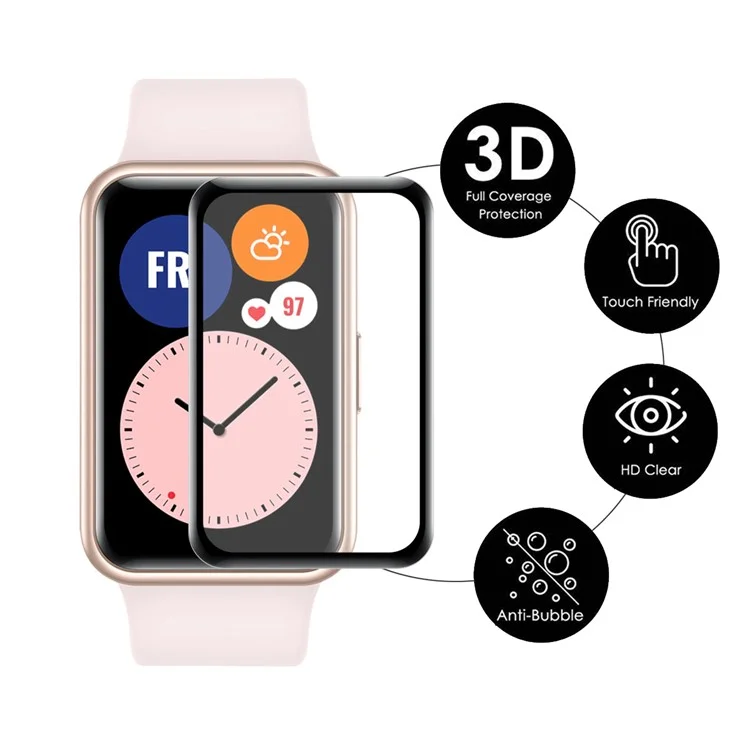 Enkay Hat Prince 2pcs/set Watch Screen Protector Для Huawei Watch Fit, Полное Покрытие HD Clarity Custerful Forpt PC Edge + PMMA Film Guard