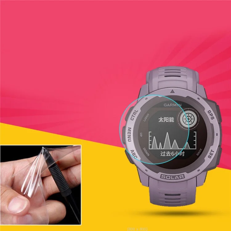 Para Garmin Instinct Solar/Instinct 2 D32mm Película Flexível de TPU de Alta Definição Anti-explosão Fácil Instalação Protetor de Tela