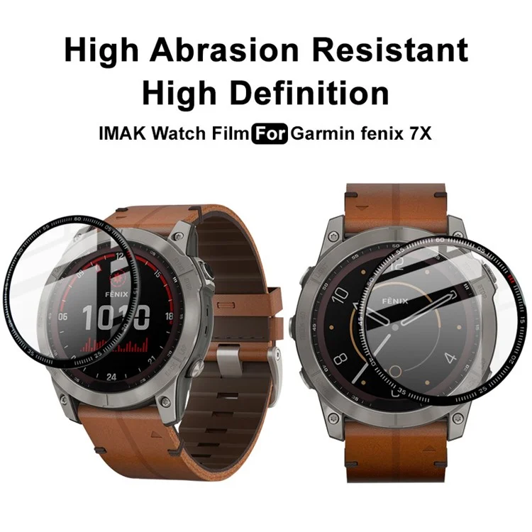 IMAK für Garmin Fenix 7X HD Smartwatch-Bildschirmschutz Anti-Kratzer Weich PMMA Schutzfolie
