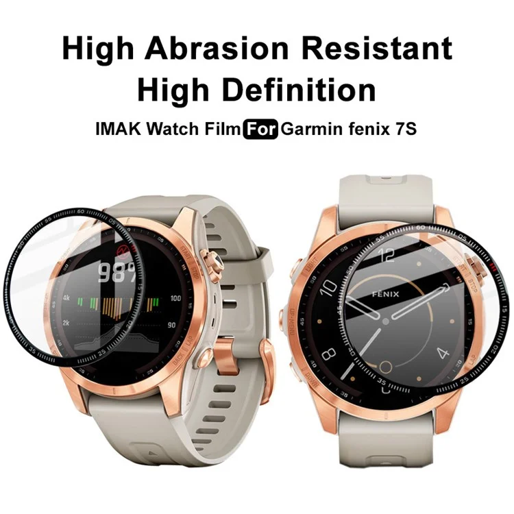 IMAK pour Garmin Fenix 7S Écran de protection ultra fin en PMMA haute définition pour montre intelligente Écran de protection anti-rayures