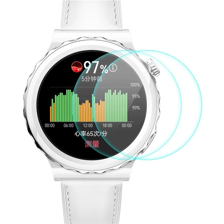 Enkay Hut Prince 2pcs/set Für Huawei Uhr GT 3 Pro 43 mm Anti-kratzer Smart Watch Screenschutz 0,2 mm 9 Stunden Hochaluminium-silicon Glass HD Temperierte Glasfilm