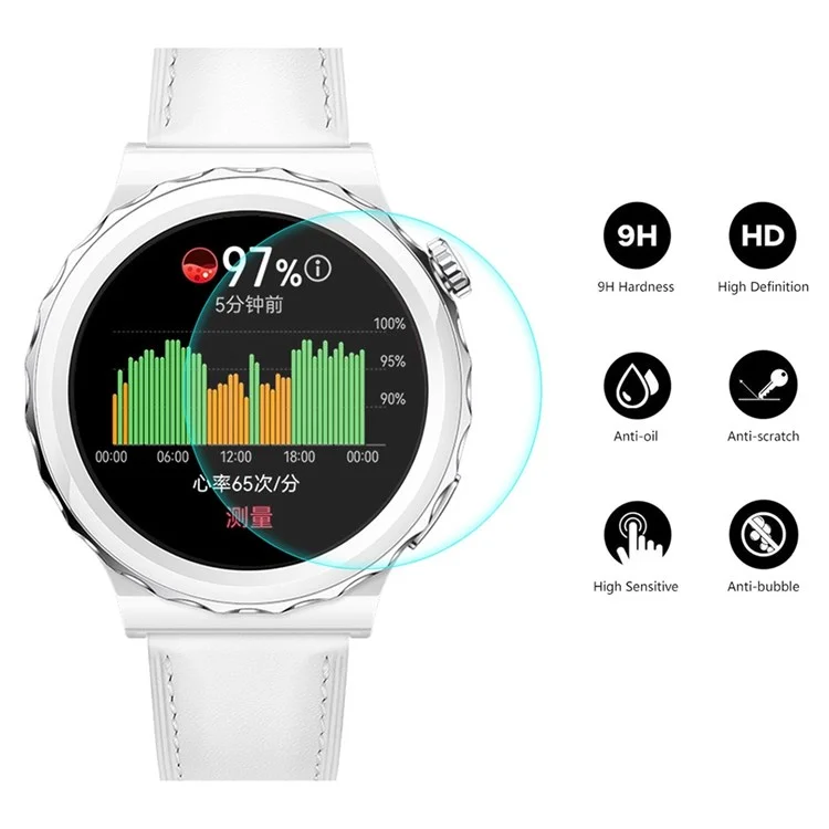 Enkay Hut Prince 2pcs/set Für Huawei Uhr GT 3 Pro 43 mm Anti-kratzer Smart Watch Screenschutz 0,2 mm 9 Stunden Hochaluminium-silicon Glass HD Temperierte Glasfilm
