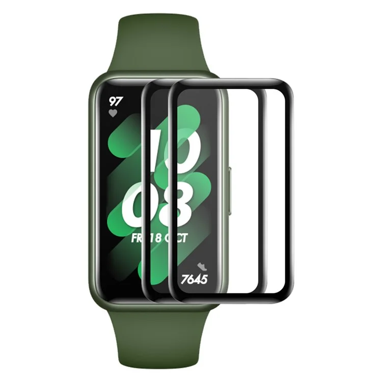 ENKAY HAT PRINCE 2Pcs/Set per Huawei Band 7/Band 6/Honor Band 6 3D Curved Soft PC Edge + PMMA Ultra Clear Protective Film High Transparency Full Coverage Protector