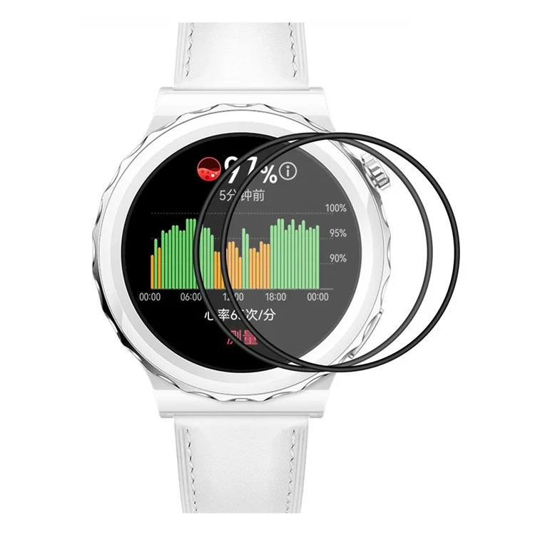 Enkay Hat Prince 2pcs/set Для Huawei Watch GT 3 Pro 43 мм 3D -изогнутый Мягкий Края PC + PMMA Ultra Clear Protective Plont