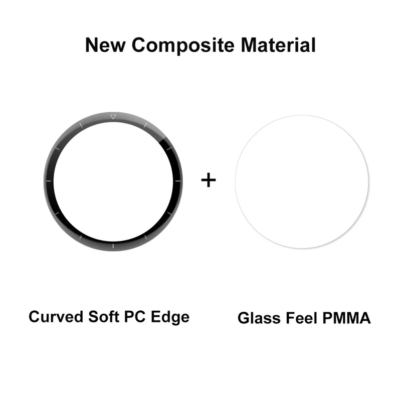 ENKAY CHAPÉU PRÍNCIPE 2Pcs/Set para Huawei Watch GT 3 Pro 46mm Hidrofóbico 3D Curvo Bordo Macio PC + PMMA Ultra Clear Película Protetora de Cobertura Total