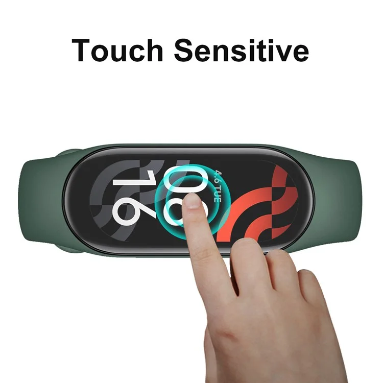 HAT PRINCE для Xiaomi Mi Band 7 Полный клей Взрывозащищенная полная защита Мягкая TPU-пленка для защиты экрана