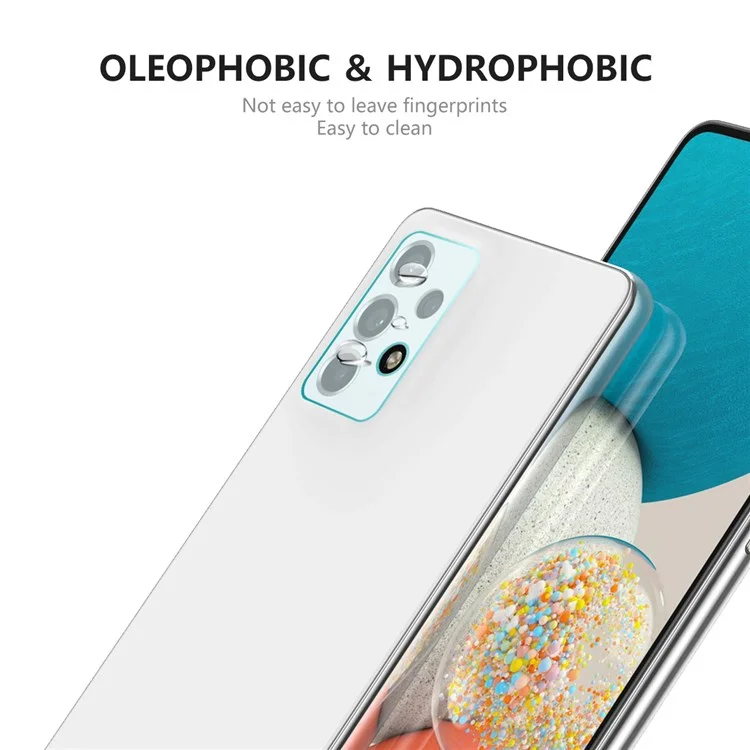 ENKAY HAT PRINCE 2Pcs / Set para Samsung Galaxy A23 5G (Versión Global) / 4G / A33 5G / A53 5G / A73 5G Protector de lente de cámara Vidrio de aluminio-silicio de alta calidad 0,2 mm Película anti arañazos