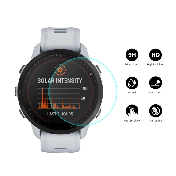 ENKAY HAT PRINCE High Alluminio-silicio Vetro Protettore dello Schermo per Garmin Forerunner 955, 0,2 mm HD Chiaro Anti-graffio Tutto Colla Pellicola Protettiva per Schermo Orologio