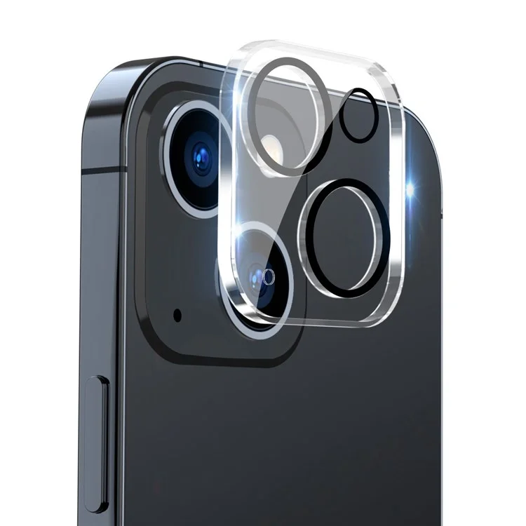 ENKAY HAT PRINCE Pour iPhone 13 6.1 pouces / 13 mini 5.4 pouces Protecteur d'objectif de caméra en verre trempé, version anneau noir