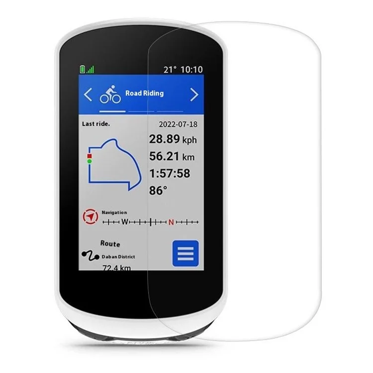 For Garmin Edge Explore 2 Cycle Computer Screen Protector Anti-scratch Explosion-proof TPU Film