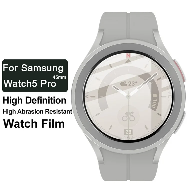 Imak For Samsung Galaxy Watch 5 Pro 45mm de Alta Definição PMMA Protetor de Tela Ultra-slim Anti-scratch Film