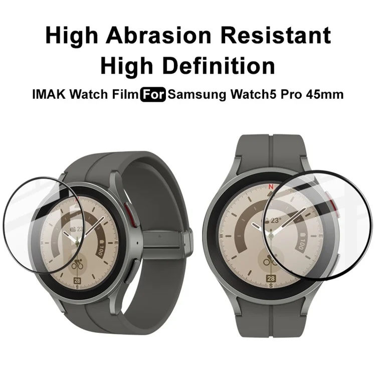 IMAK Pour Samsung Galaxy Watch 5 Pro 45mm Haute Définition PMMA Protecter Film Anti-scratch Ultra-slim