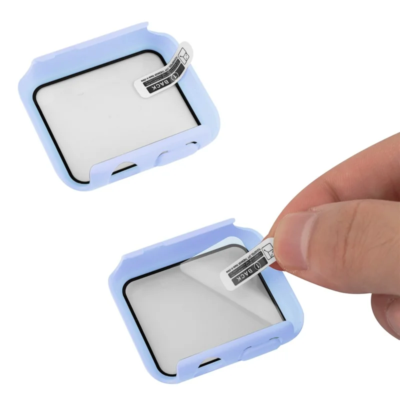 For Apple Watch Ultra 3 / Ultra 2 / Ultra 49mm Hard PC Protective Frame Watch Case with Tempered Glass Screen Protector - Purple