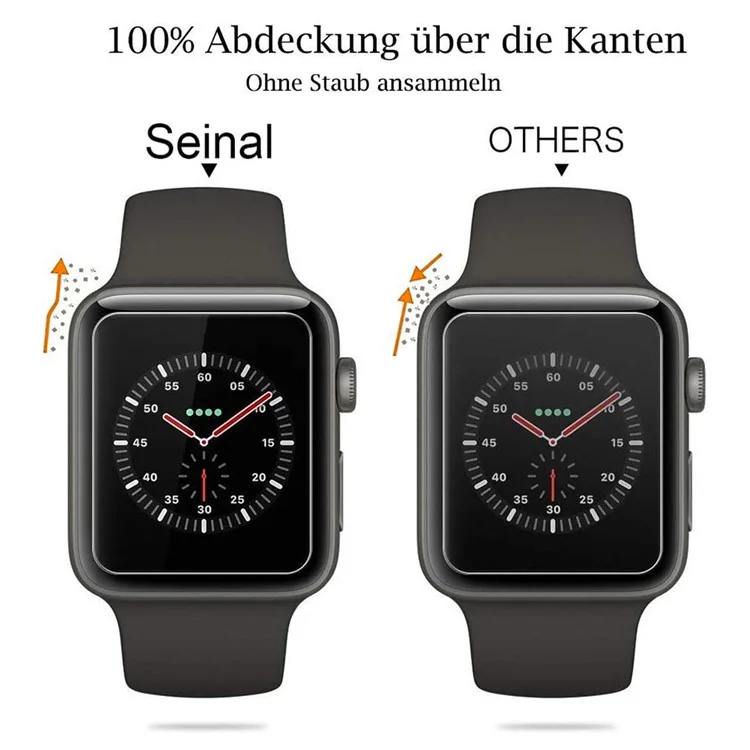 Per Apple Watch SE (2023) / SE (2022) / SE / 6 / 5 / 4 40mm Protezione Schermo in Vetro Temperato HD Trasparente Full Glue Full Coverage Anti-esplosione Copertura Schermo 3D Curva