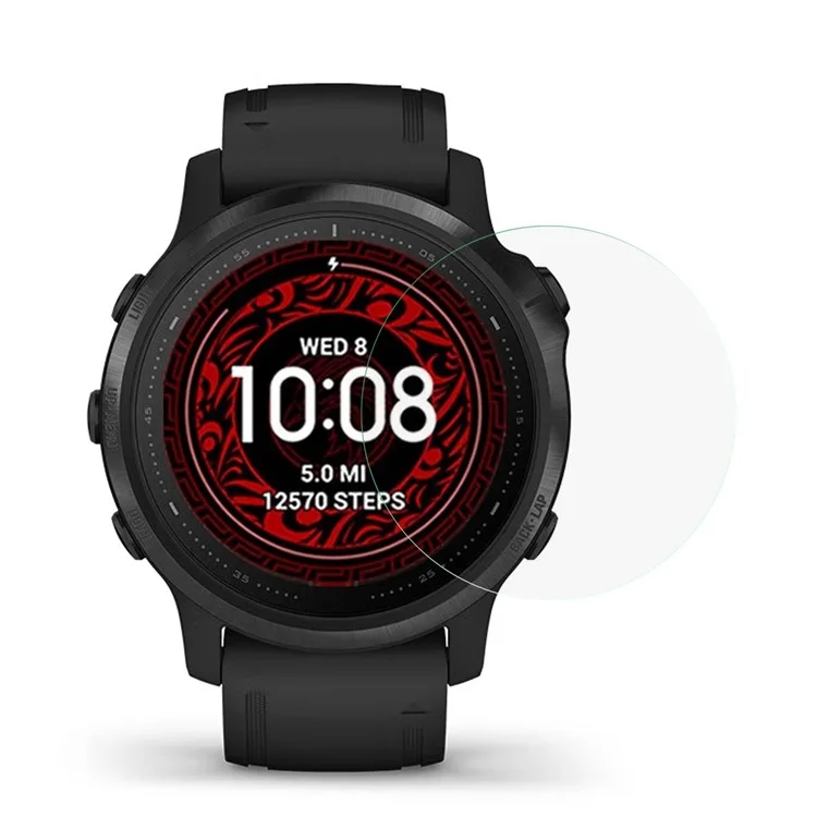 Para Garmin Fenix ​​6s / Protector de Pantalla de Vidrio Templado Transparente 6S Pro Smart Watch Clear 0.18 mm 2.5D Película Protectora a Prueba de Explosión