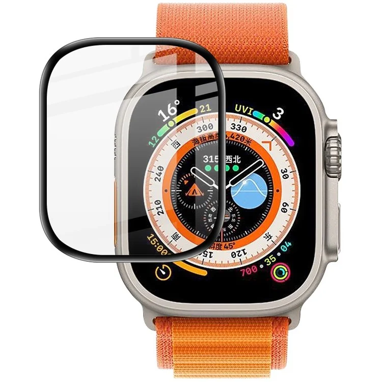 Imak Para Apple Watch Ultra 49 mm HD Ultra-dino Protector Anti-abrasión Smooth Touch PMMA Watch Film