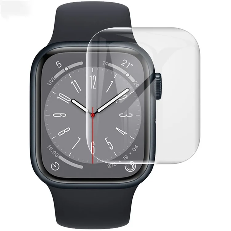 IMAK 2Pcs / Set for Apple Watch Series 9 / 8 / 7 45mm Hydrogel Film III Curved Surface Transparent TPU Film Anti-scratch Screen Protector